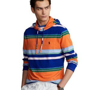 Polo Ralph Lauren cotton jersey hooded retro stripe pullover long sleeve t-shirt
